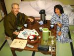 2007 Skiing in Japan - tea time with Ivana
